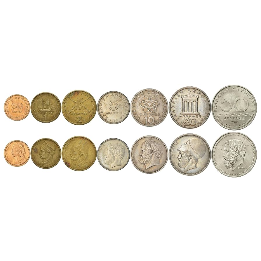 Greek Coins and their Values 古代ギリシャコイン Amazon.com: 7 Coins from Greece | Greek Coin Set Collection